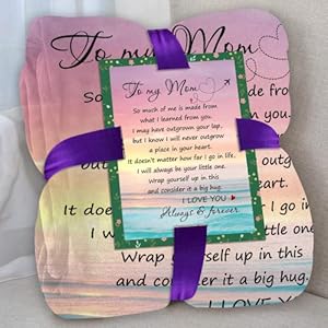 Gifts for Mom from Daughter or Son–to My Mom Blanket Thoughtful Mothers Day or Birthday Gift Cozy Present for Mother Mama or Mommy Warm and Soft Blanket 50×60 inches