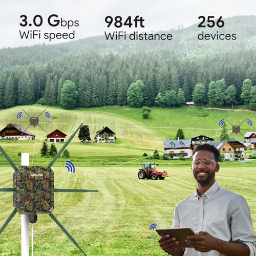 Image of WAVLINK AX3000 Outdoor Mesh WiFi Access Point, 2026 New Model Long Range Outdoor Wireless WiFi Extender Signal Booster - Greenwood