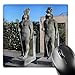 Price comparison product image 3dRose mp_48383_1 8 x 8 Two Statues of Concrete in One of The Gardens in Hamilton, New Zealand Mouse Pad