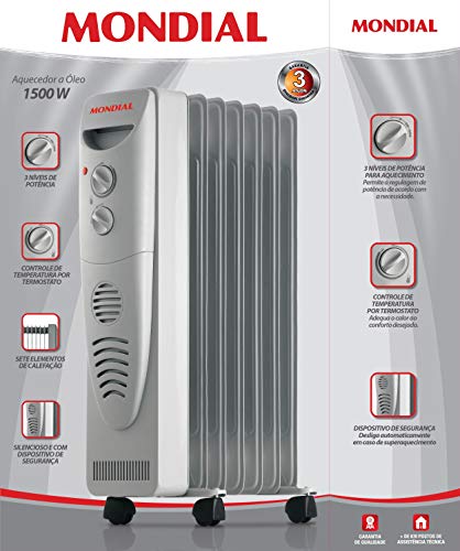 A-04 Aquecedor a Óleo 220V MONDIAL Cinza 220V