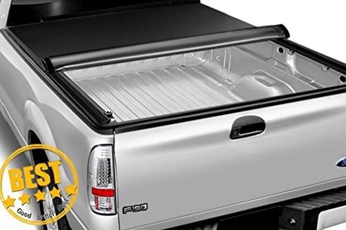 Locking Roll-Up Tonneau Cover Heavy Duty Vinyl Truck Bed Cover Clamp-On Design Secure Cargo Protector Soft Fold Style Compatible with 2009-2018 Ram 1500 5.7 Ft Short Bed