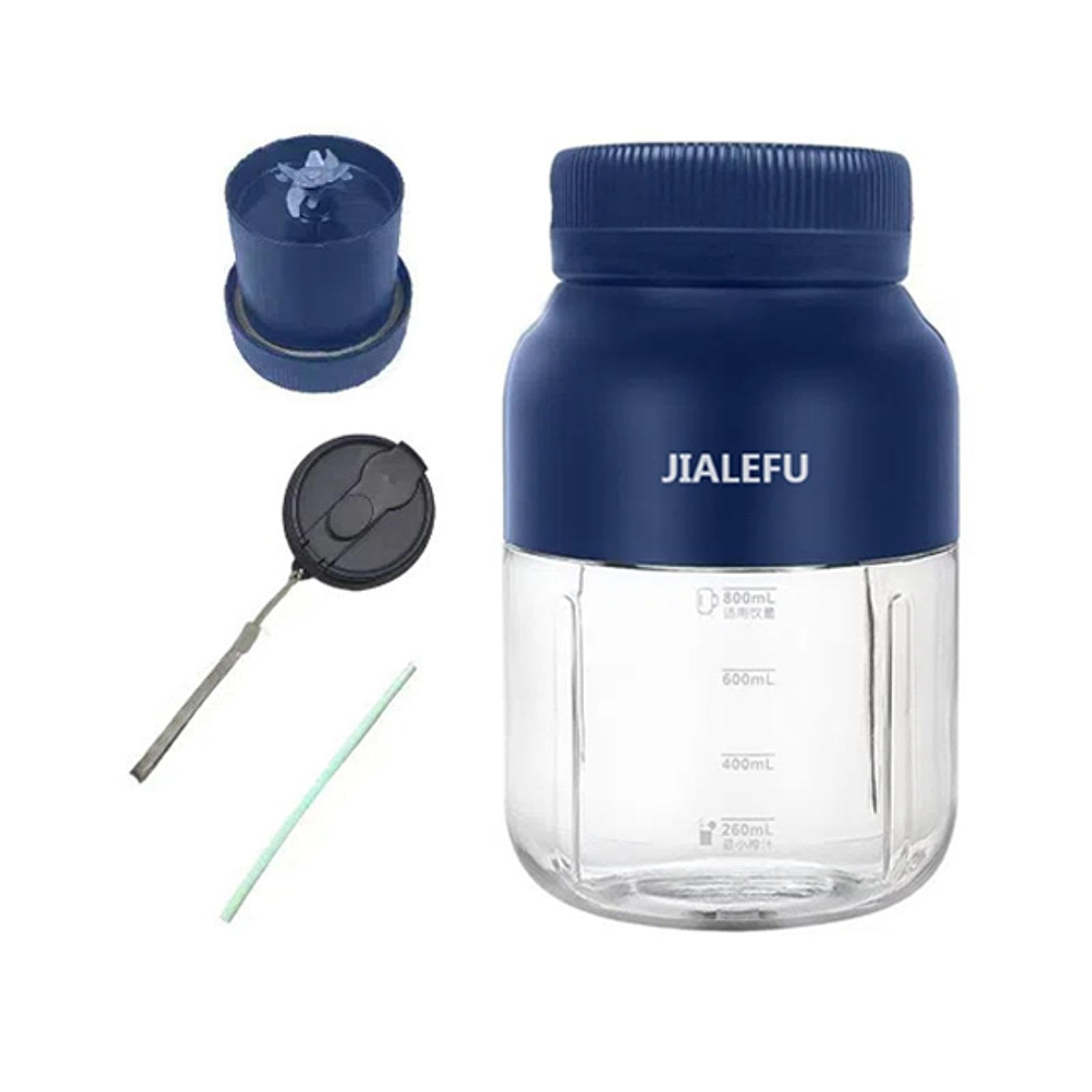 Fenteer Portable, Mixeur, Shakes, Smoothies, électrique, 1 300 ML, pour Activités de Plein Air, Entraînement, Bleu Royal