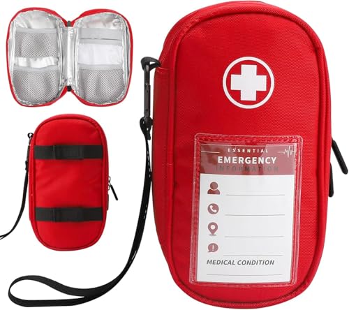 VOSSOT Bolsa Térmica para Medicamentos Portátil,Porta Insulina Térmico de Viaje con Compartimentos, Estuche para Epipen, Cremas Solares y Medicamentos, Ideal como Custodia Térmica