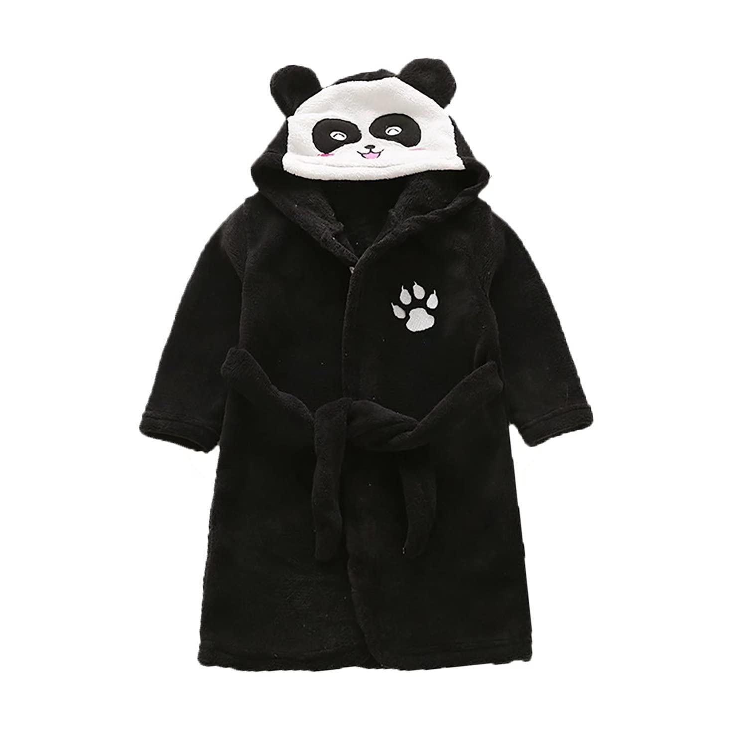 JUNG KOOK Toddler Baby boys Girls Cartoon Bathrobe Flannel Robe Winter Night-robe