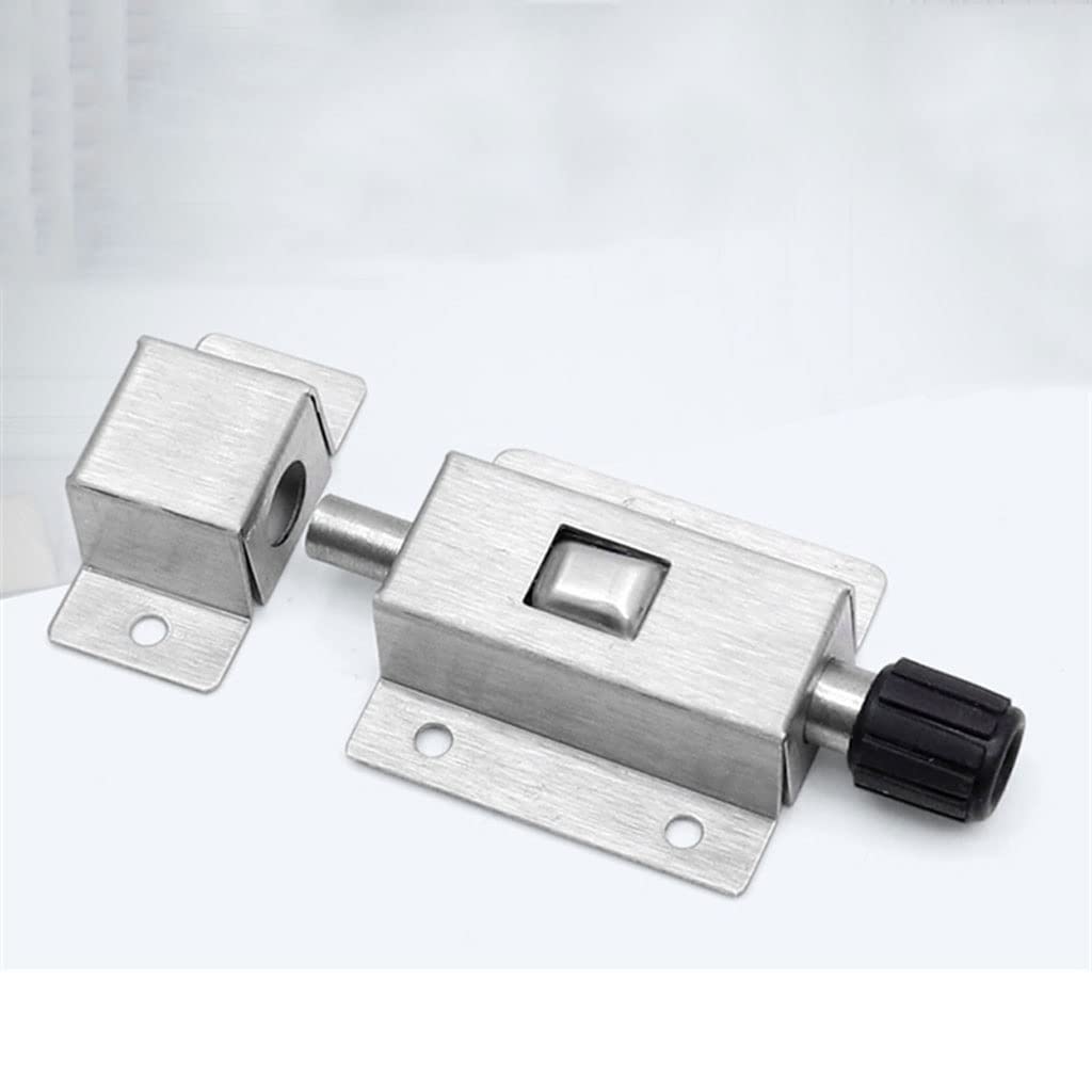 1 PC Perno de acero inoxidable Bollo de puerta antirrobo anti-robo Puerta anti-bloqueo Hebilla Perno de resorte Puerta de seguridad Cerraduras Latch