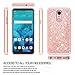 LeYi Compatible for LeYi LG Stylo 4 Case， LG Stylo 4 Plus Case， LG Q Stylus Glitter Case with 2 Tempered Glass Screen Protector， Bling Girls Women Heavy Duty Phone Case for LG Stylo 4 TP Rose Gold