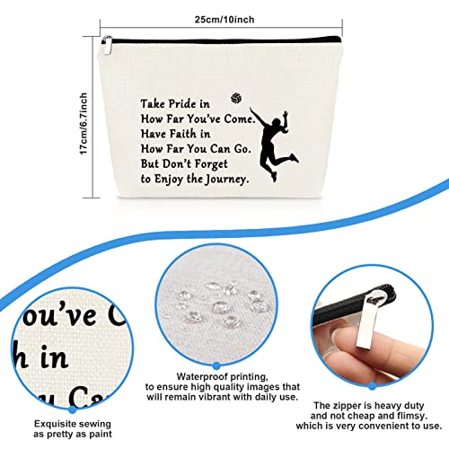 Volleyball Gifts Makeup Bag Volleyball Team Player Lover Christmas Birthday Graduation Gifts for Daughter Friends Sister Inspirational Present Cosmetic Bag Travel Toiletries Pouch2