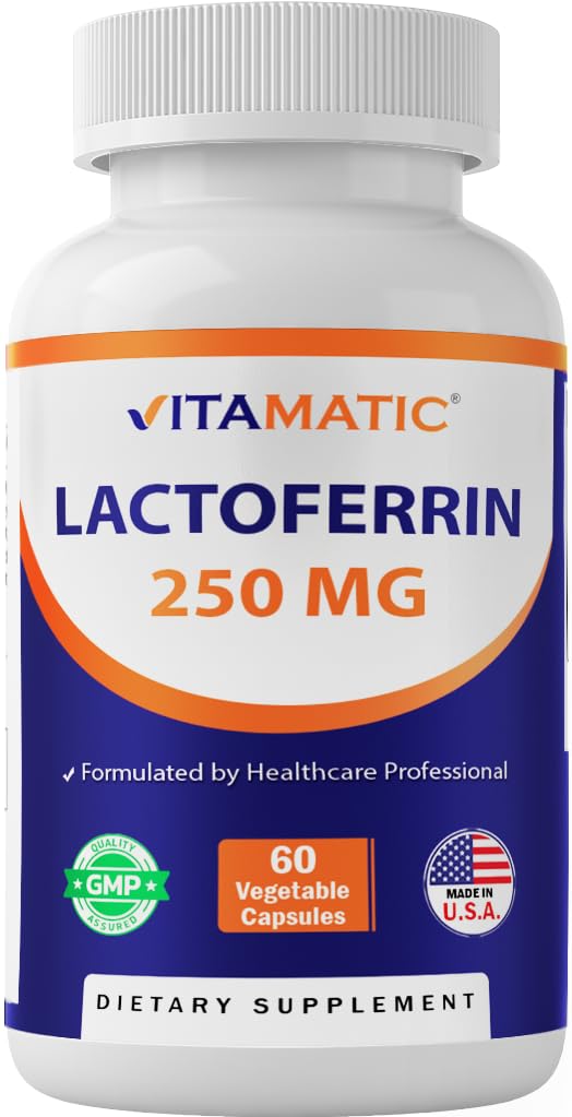 Vitamatic Lactoferrin 250mg – 60 Vegetable Capsules Promotes Healthy Immune Function*