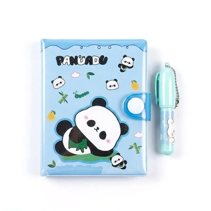 Image of AK-Store Cartoon Pocket Diary with Small Pen, Writing Notebook for Kids Boys Girls, Cartoon Stationery Set for Students Children Birthday Return Gifts (Panda)