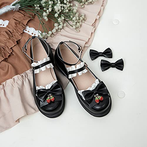 Alsoloveu Women Chunky Low Heel Mary Janes Cosplay Shoes with Ankle Strap3