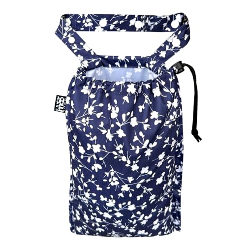 Image of Cute Hanging Car Trash Garbage Bag 100% Leakproof Waterproof Multipurpose for Car Back Front Seat Console with Hanging Strap (Small Flowers)