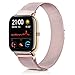 Mugust Kompatibel mit Amazfit GTS Armband/Amazfit GTS 2 Armband, Metall Magnet Edelstahl Ersatzarmbänder für Amazfit Bip/Amazfit Bip Lite/Amazfit GTR 42mm Watch (Rosa)