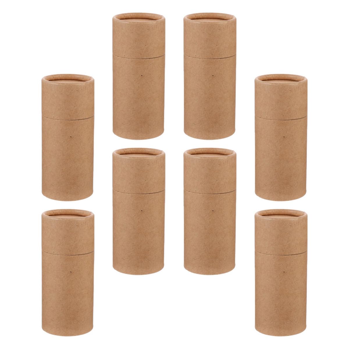 Genérico Contenedores de Papel Kraft para 8 Botellas de Aceite Esencial, Cajas Cilíndricas para Embalaje, Convenientes para Almacenamiento y Fáciles de Transportar