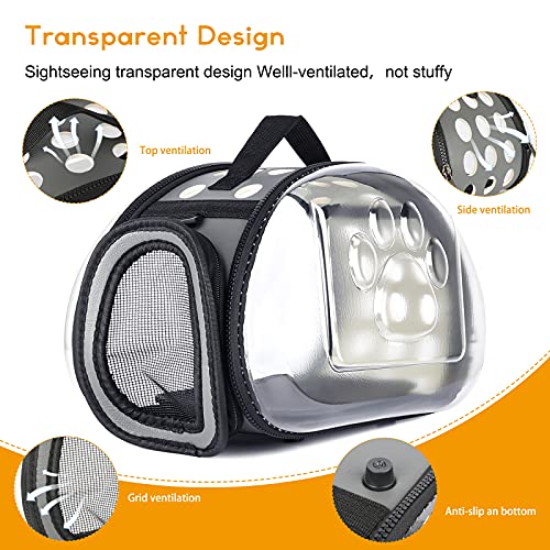 YUEPET Guinea Pig Carrier Bag with Bed(Random Colors), Portable Breathable Rabbit Carrier Transparent Carrier Bag for… - Image 4