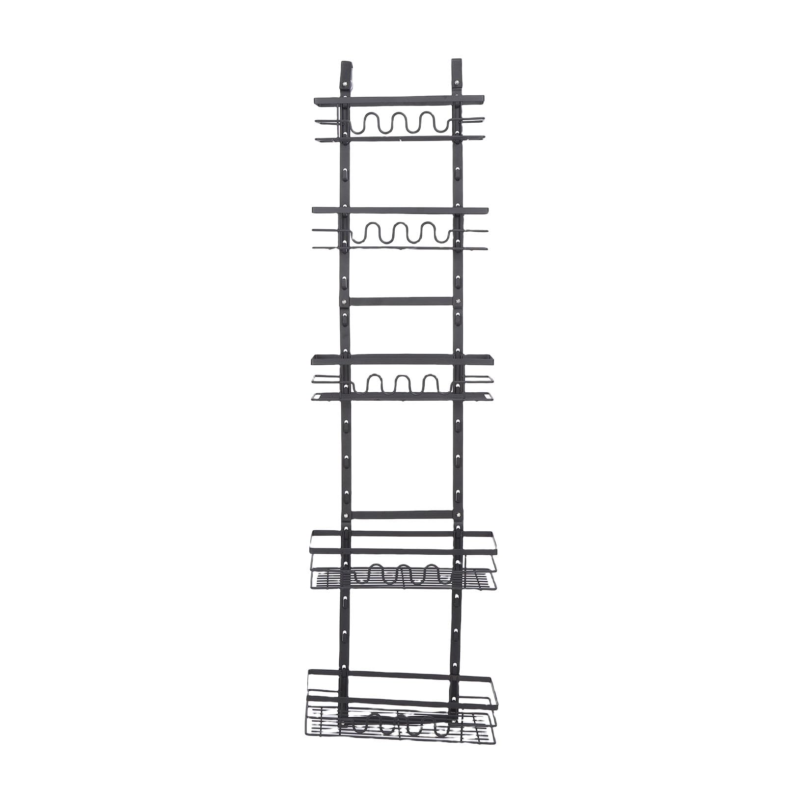 Fdit Nad Drzwiowy Organizer na Przyprawy Stylowy Metalowy Regal z 5