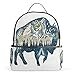 PUXUQU Tier Büffel Stier Bison Stammes Rucksack Kinderschulrucksack Tagesrucksack Reisetasche Leicht Kinderschultertasche für Kinder Jungen Mädchen