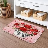 Surface du tapis de bain douce et offrant un bon maintien : ce tapis de bain dispose d'un dessus en flanelle et d'un intérieur en flanelle pour une marche semblable à un nuage