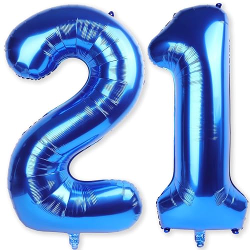 Navy Blue 21st Birthday Balloons for Him 40 Inch