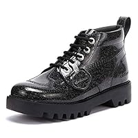 Kickers Girl's^Girl's Kizziie Hi Ankle Boots, Black Black Black Blk Blk, 3.5 Big Kid