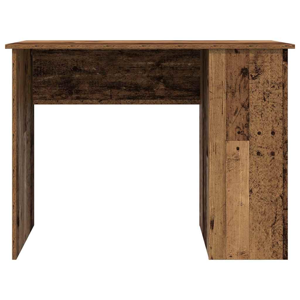 Biurko o wyglądzie starego drewna, materiał drewnopochodny, 100 x 55 x 75 cm, z 2 półkami, nowoczesny stolik pod komputer do biura, biura domowego, gabinetu i salonu