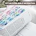 Bible Tabs for Women & Men, Laminated Bible Tabs for Study Bible, Boho Theme Bible Tabs for Easy Navigation, Simplify Your Bible Reading Experience with Easy-to-Use Indexing Tabs, Colorful Flowers