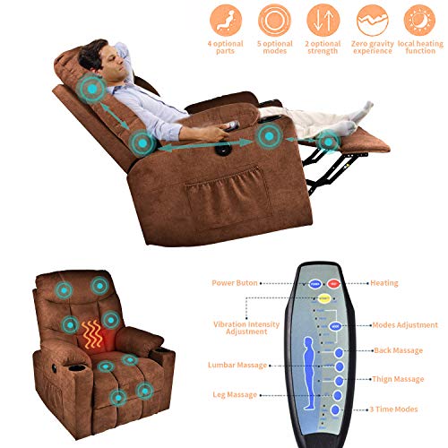 Buy Power Lift Recliner Chair with Massage and Heat, Electric Recliners for Elderly, Heated