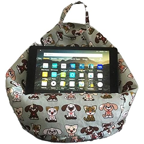 MyCushy Tablet Pillow Stand, Phone Holder, Book Stand, Lightweight, Portable, Adjustable, Handsfree, Washable, Travel, Home, Office, Gym (Green) Cover