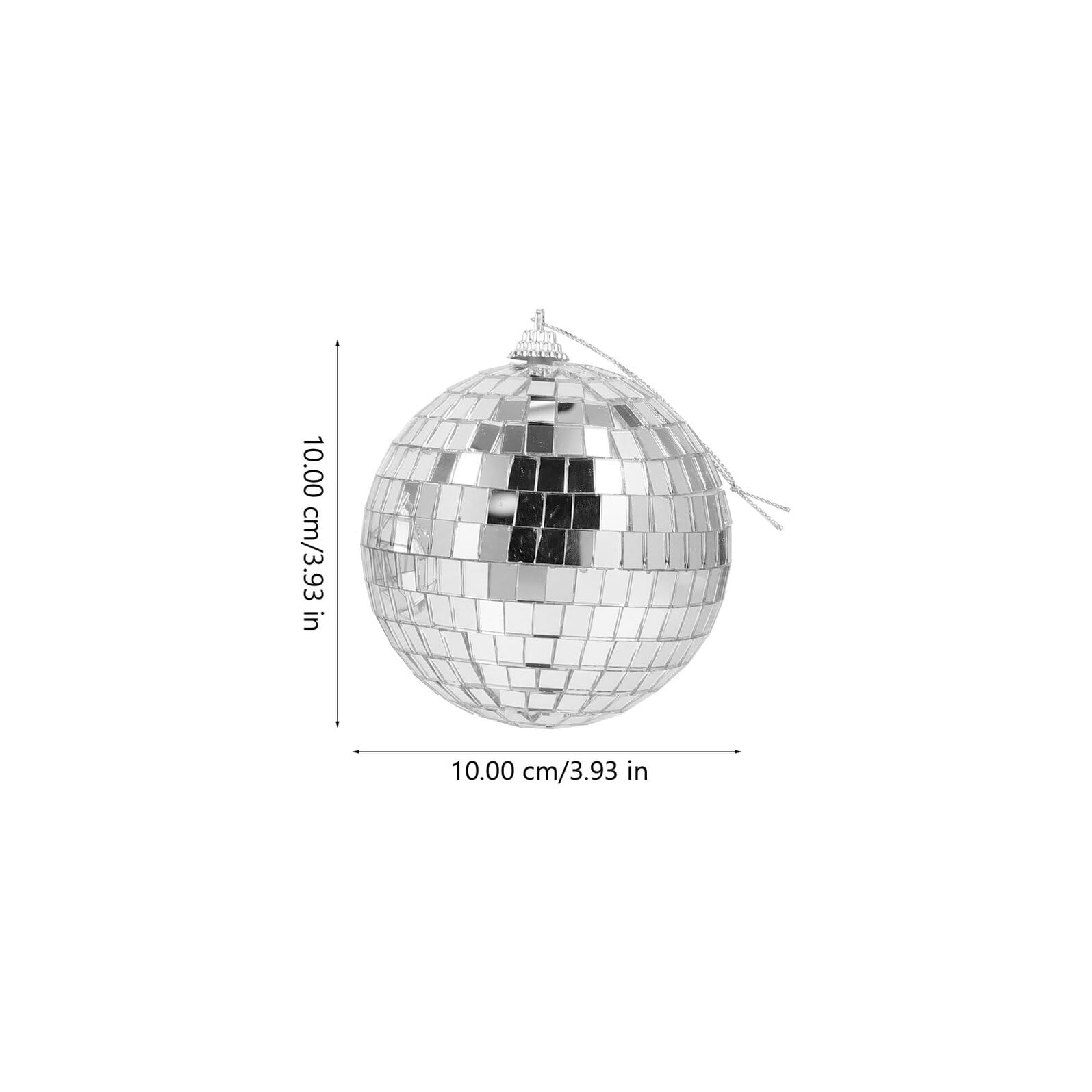 40 Boules à Facettes Disco Miroir en Verre Argenté, Décoration Suspendue pour Fête, Reflet Lumineux et Design Classique, Lot de 40 Pièces pour Mariage