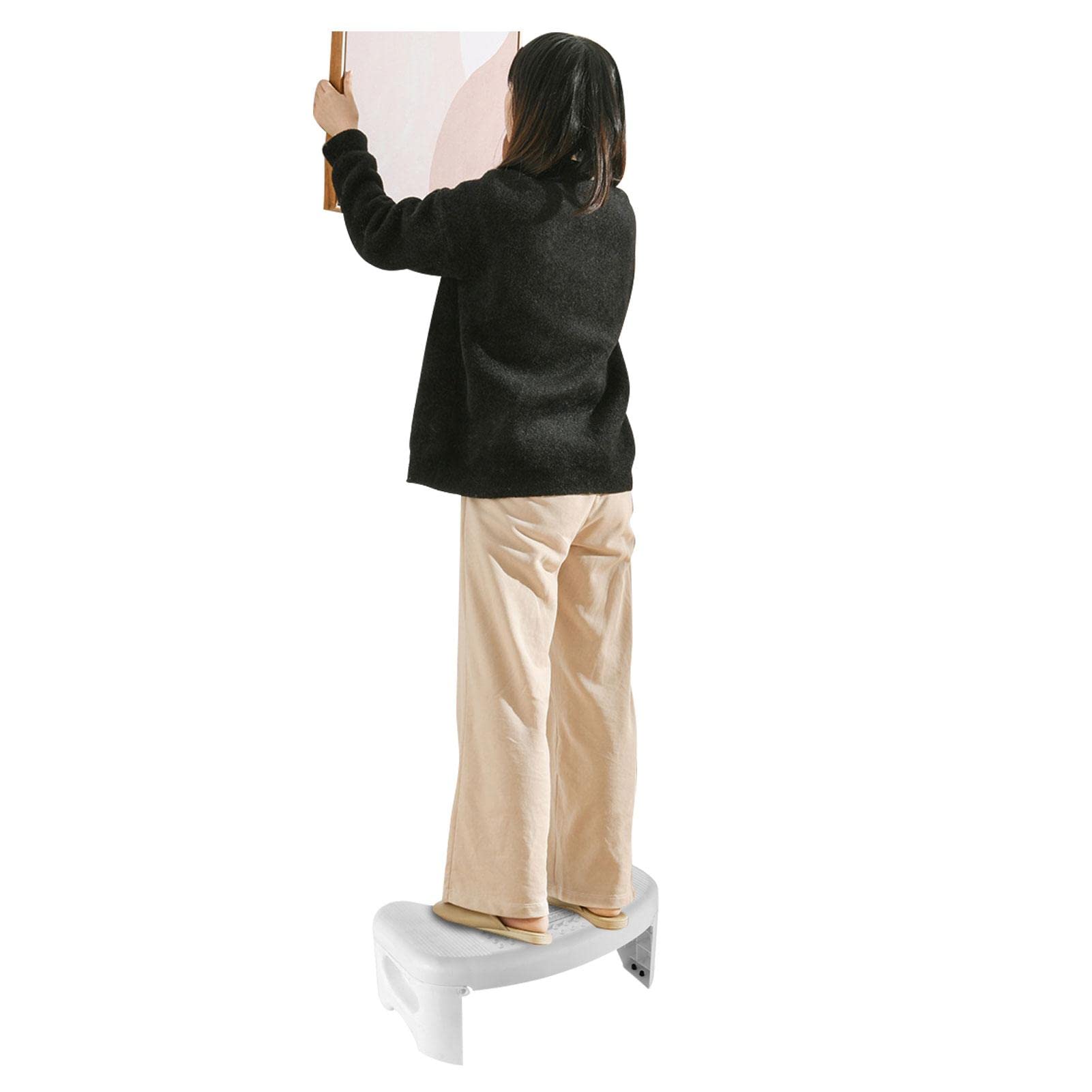 Sgabello Da Toilette - 42×25×17cm Sgabellino Squatty Da Toilette, Sgabello WC Antiscivolo Per Bagno, Sgabello Da Toilette Da Bagno, Sgabello Bagno Fisiologico Sgabello WC Pieghevole Per Adulti Bambini