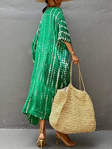 Image of Kaftan Dresses for Women Plus Size Summer Beach Dress with Print and Swim Cover Ups