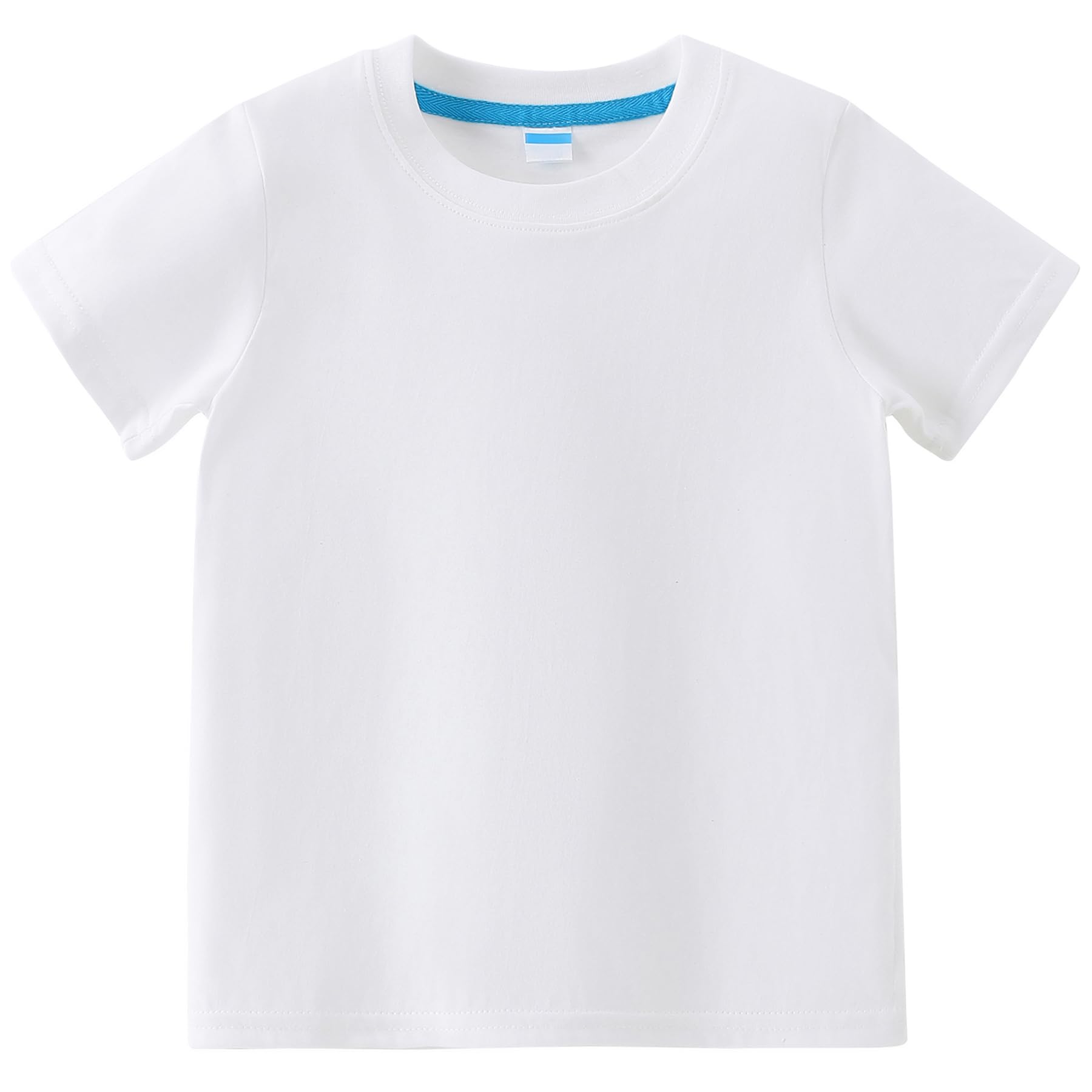 AIWUHE Toddler T Shirts Cotton Summer Tshirts Boys Girls Basic Tee Undershirts Short Sleeve Clothes Crew Neck Shirts 2-7Y