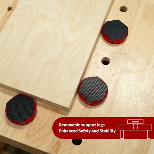 Image of Bench Dog Pucks for MFT Table (4 Pack), Fits 3 /4 inch Dog Hole for Woodworking, Heavy Duty Aluminium with Double Sided Anti Slip Pads, Woodworking Kit for Most Medium Sized Panels