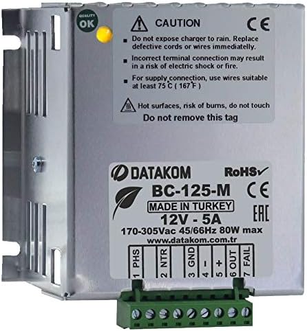 BC-125-M Battery Charger (12V/5A). Metallic case