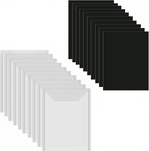 10 bolsillos de plástico transparente y hojas de imán suave de goma juego de hojas de almacenamiento magnéticas para cortar troqueles de 0020in de