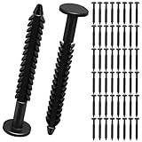 50 Stück Vinyl-Rollladenverschlüsse, Fensterladenschrauben, Panel-Pin-Spikes, Anker, 7,6 cm, Hardware zur Befestigung und Installation von Vinyl-Rollläden im Außenbereich, schwarz