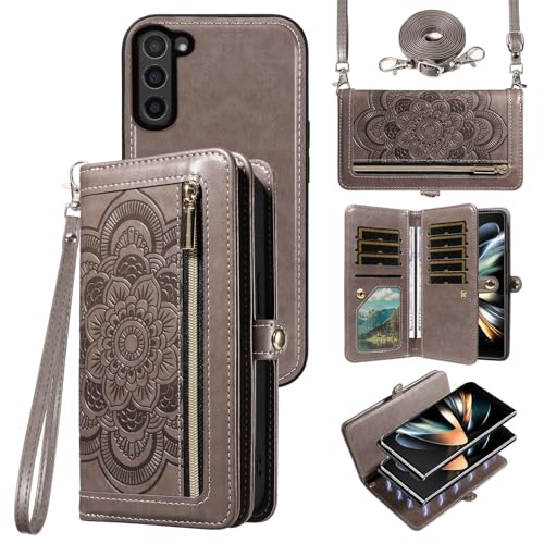Étui Samsung Galaxy Z Fold 5 anti-chute avec fente pour cartes pour tout ranger