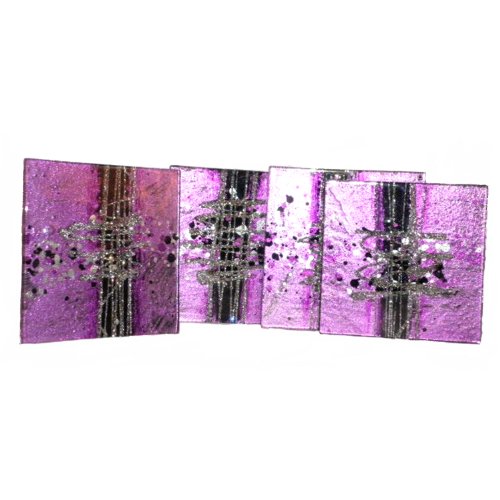 Aspire Art Glass Set di 4 sottobicchieri in Vetro