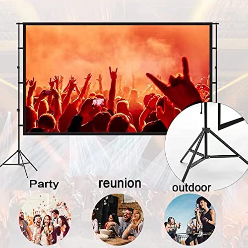 Pantalla para proyector plegable con trípode 100 pulgadas miniatura 5
