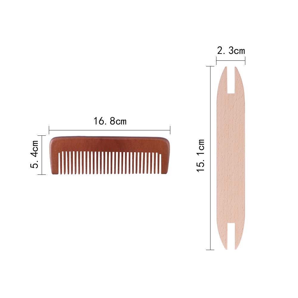 NBEADS Kit de Herramientas de Tejido, Incluyendo 1 pieza de Telar de Madera para Telares Shuttle Y 1 piezas de Telar de Madera para Telar Accesorios para Máquinas de Bricolaje, Color Mezclado