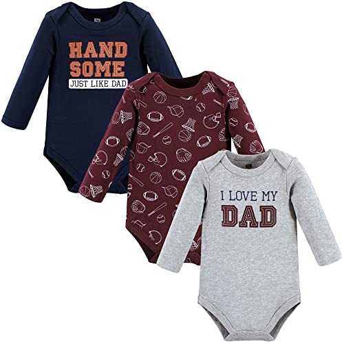 Image of Hudson Baby baby-boys Cotton Long-sleeve Bodysuits 3-pack