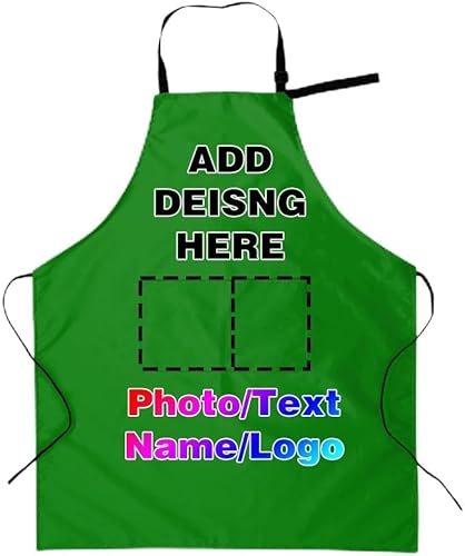 Miniatura 38 de Delantales personalizados para mujeres y hombres, delantal personalizado con logotipo de texto fotográfico, delantales de cocina personalizados