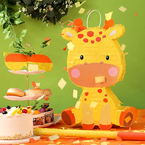 Giraffe Pinata Birthday Party Decorations Farm Animal Themed Birthday Party Supplies With Blindfold Stick And Confetti For Girls Boys Kids #TOP6