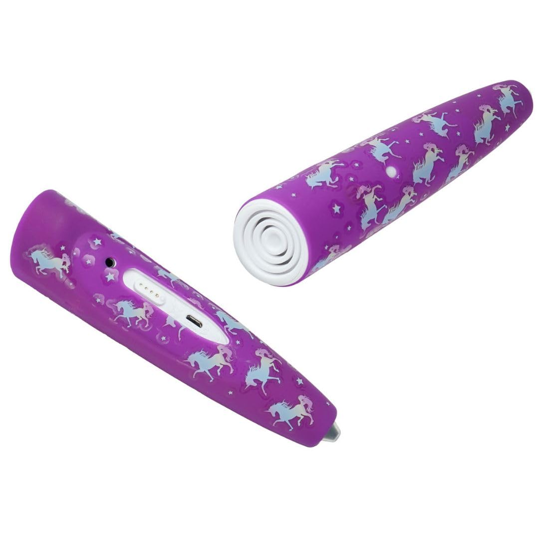 caseroxx Protective Cover Suitable for Ravensburger TipToi, Silicone Case in Unicorn Pattern Purple