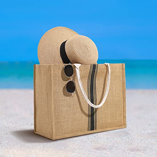 Trifabricy Beach Bag, Large Beach Bag for Women, Woven Straw Beach Tote Bag Waterproof, Weaving Swim Gym Shopping Travel Bag - Image 3