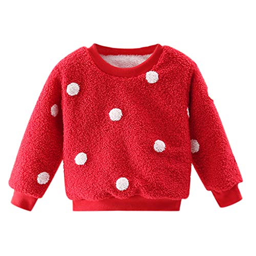 SSUPLYMY Baby Tops Newborn Toddler Kids Boy Girl Thick Pullover Sweatshirt Tops Warm Clothes Outfits Sweater Dress Kids Christmas Jumper Children Winter Round Neck Warm Comfortable Breathable Soft