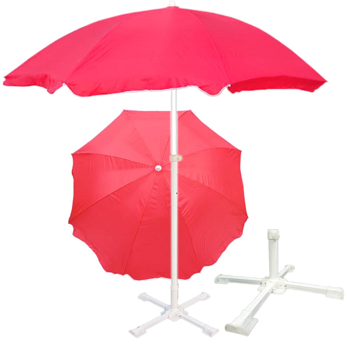 RAINPOPSON Garden Umbrella 7FT With Stand Big Size Outdoor Garden Patio Umbrella A1_3