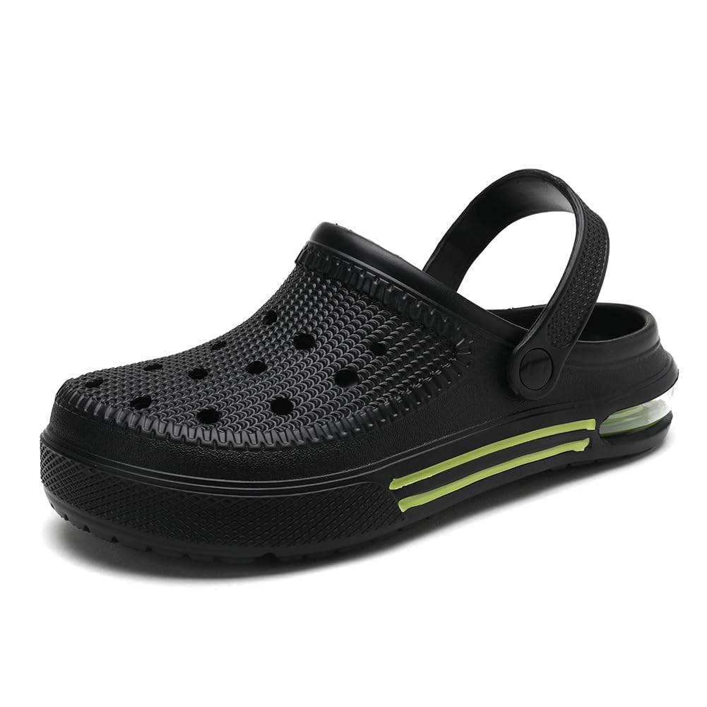 Men Sports Sandals Men Outdoor Indoor Slippers Lightweight Sandals Garden Clogs Hiking Shoes Water Beach Shoes Male Black 12 Women/10 Men