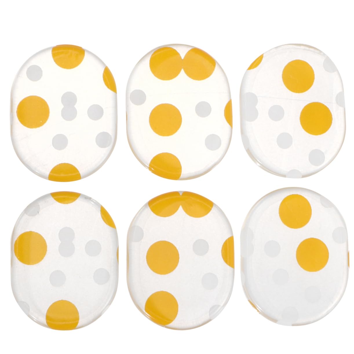 Milisten 6pcs Self Adhesive Silicone Drum Mute Gel Pads Yellow Dots for Tone Control Drum Dampening Easy to Clean