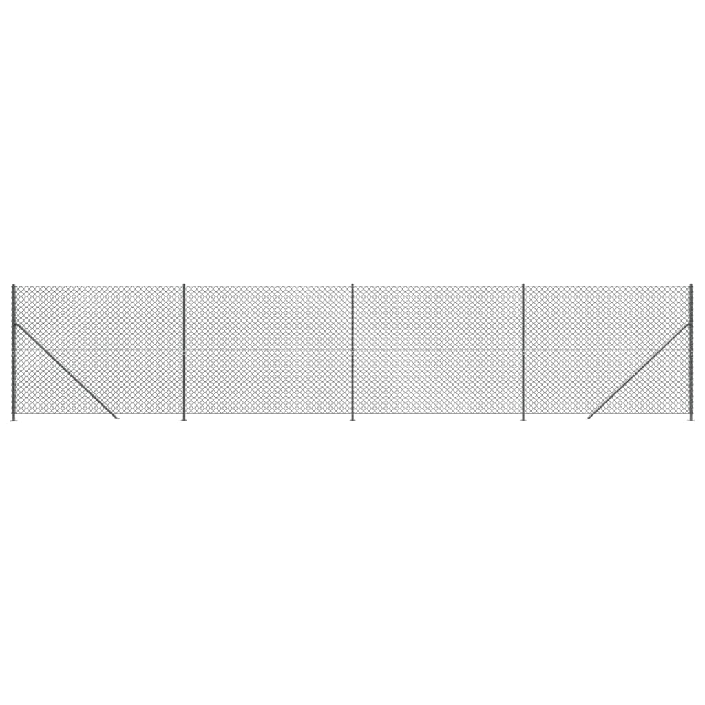 Festnight Malla Metálica Galvanizada Valla Ovejas Ganadera Agrofence Malla de Alambre Valla De Jardín Valla de Salvaje Pesado Valla Forestal 1.6 x 10 m Gris Antracita