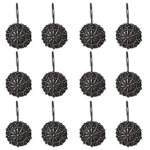 Ayygiftideas Set Of 12 Classic Fashion Round Shape Shower Curtain Hooks #TOP7